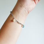 Ada Bracelet in Ocean Green Hand 2