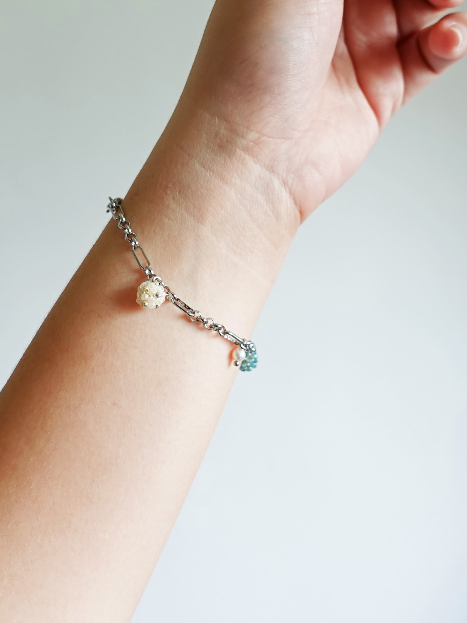 Ada Bracelet in Ocean Green Hand 2