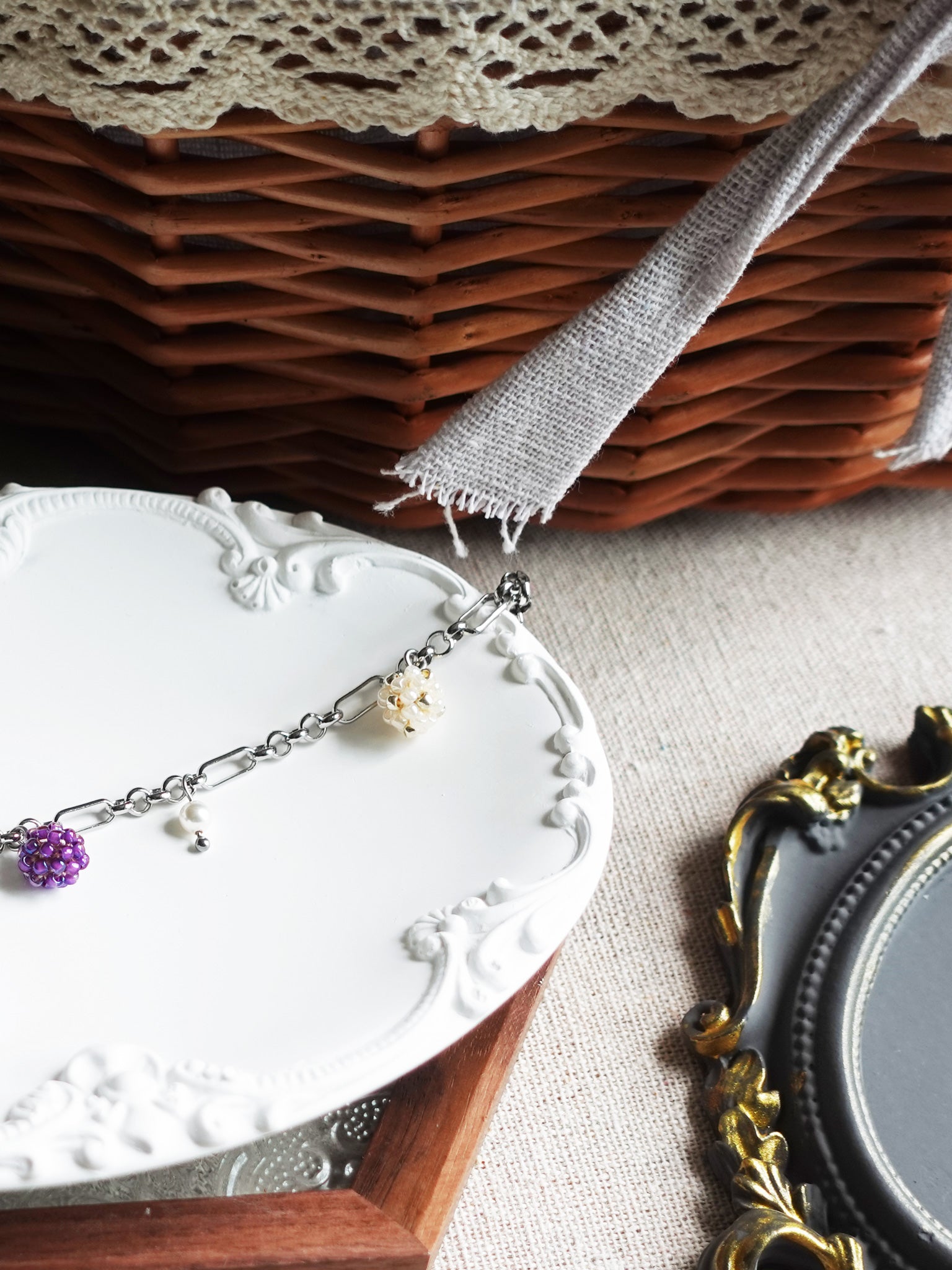 Ada Bracelet in Royal Purple Plate Charm