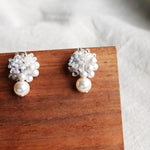 Anastasia Mariota Drop Earrings in Grey Display Front