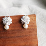 Anastasia Mariota Drop Earrings in Grey Display Front
