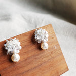 Anastasia Mariota Drop Earrings in Grey Display Right Left