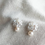 Anastasia Mariota Drop Earrings in Grey Left