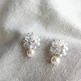 Anastasia Mariota Drop Earrings in Grey Left