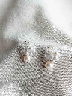 Anastasia Mariota Drop Earrings in Grey Left