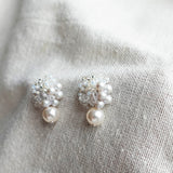 Anastasia Mariota Drop Earrings in Grey Right