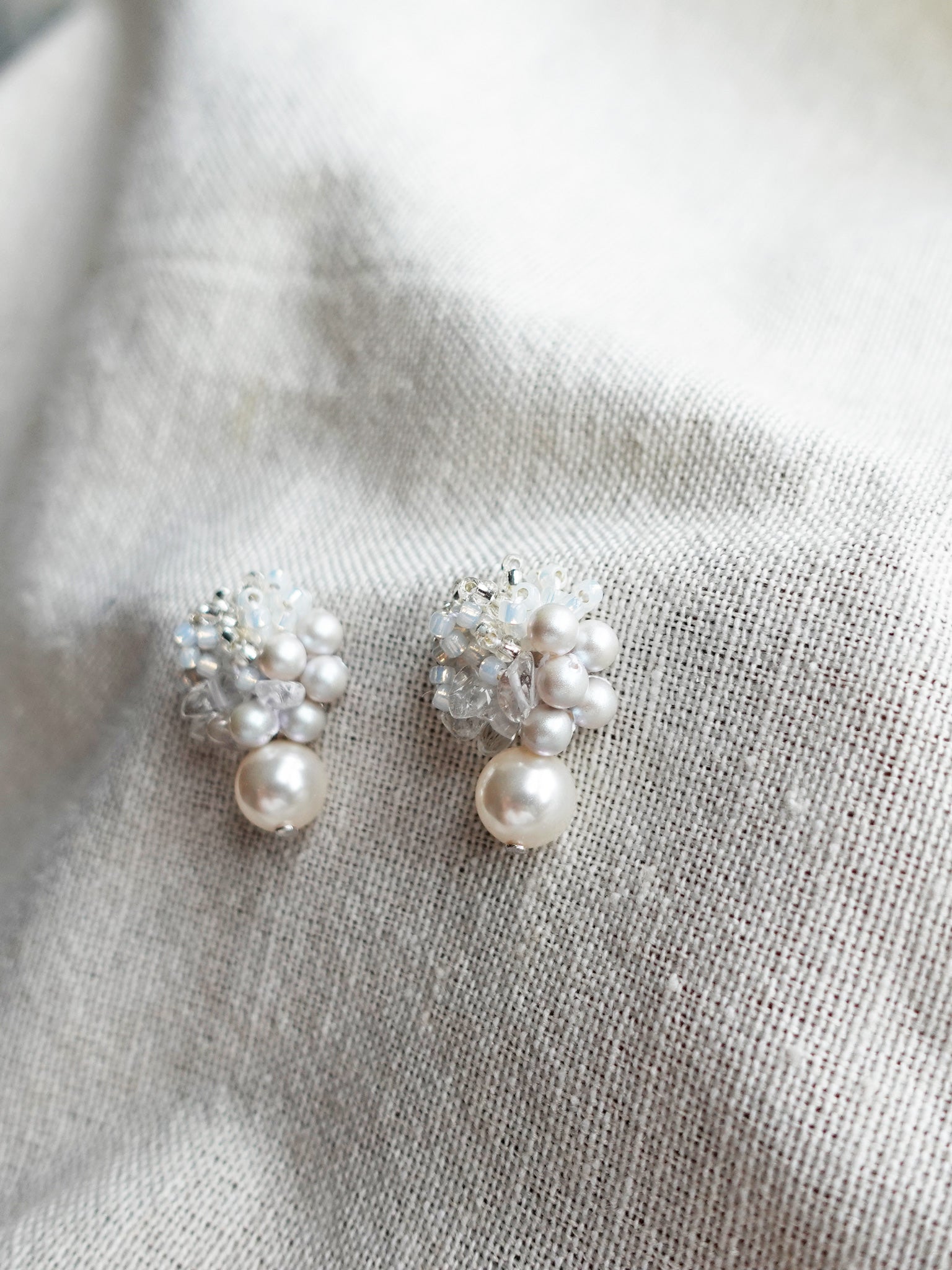 Anastasia Mariota Drop Earrings in Grey Right