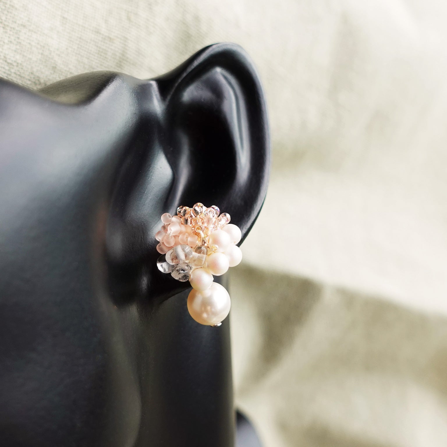 Anastasia Mariota Drop Earrings in Pink Bust