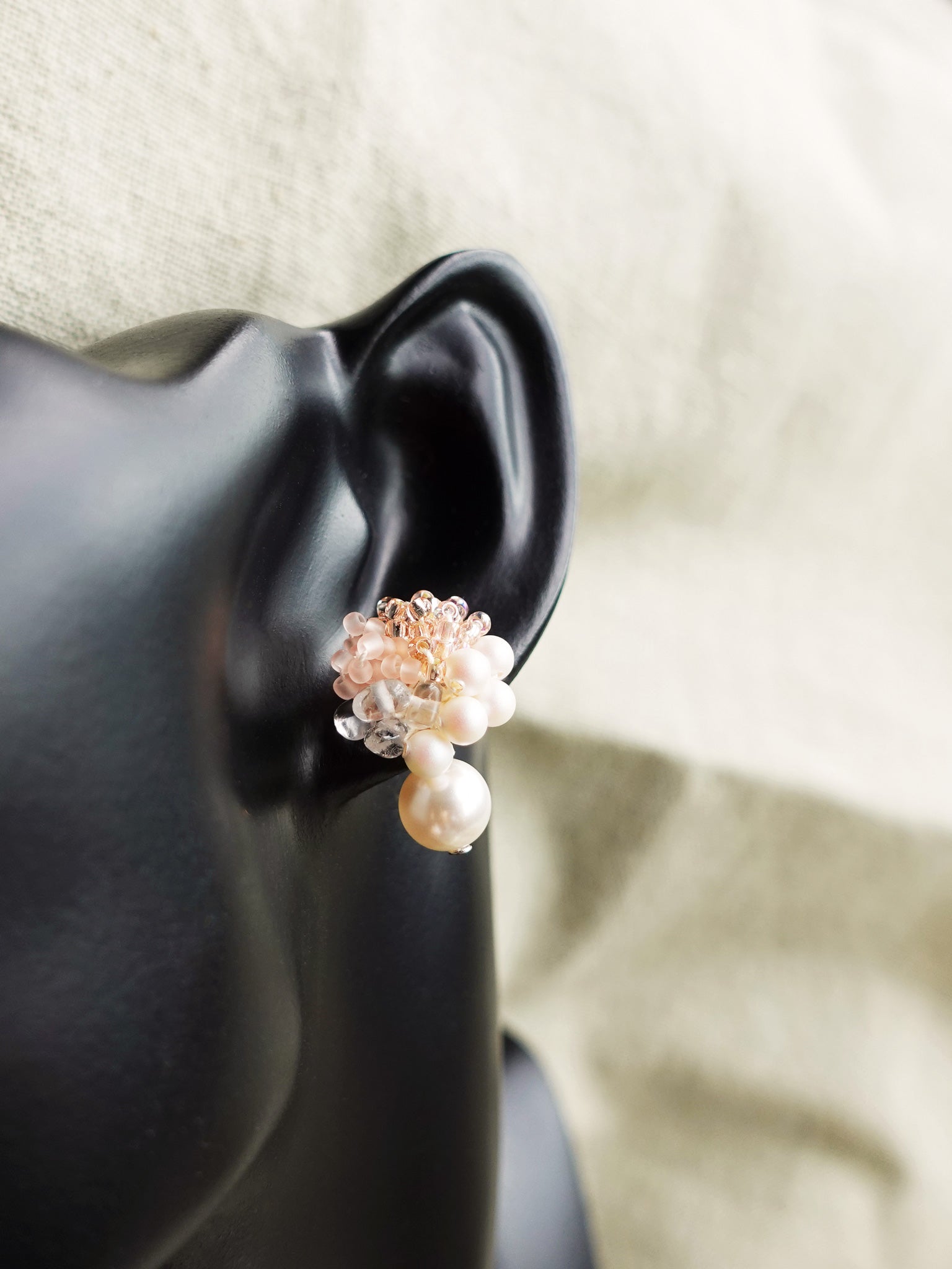 Anastasia Mariota Drop Earrings in Pink Bust