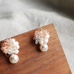 Anastasia Mariota Drop Earrings in Pink Display Side
