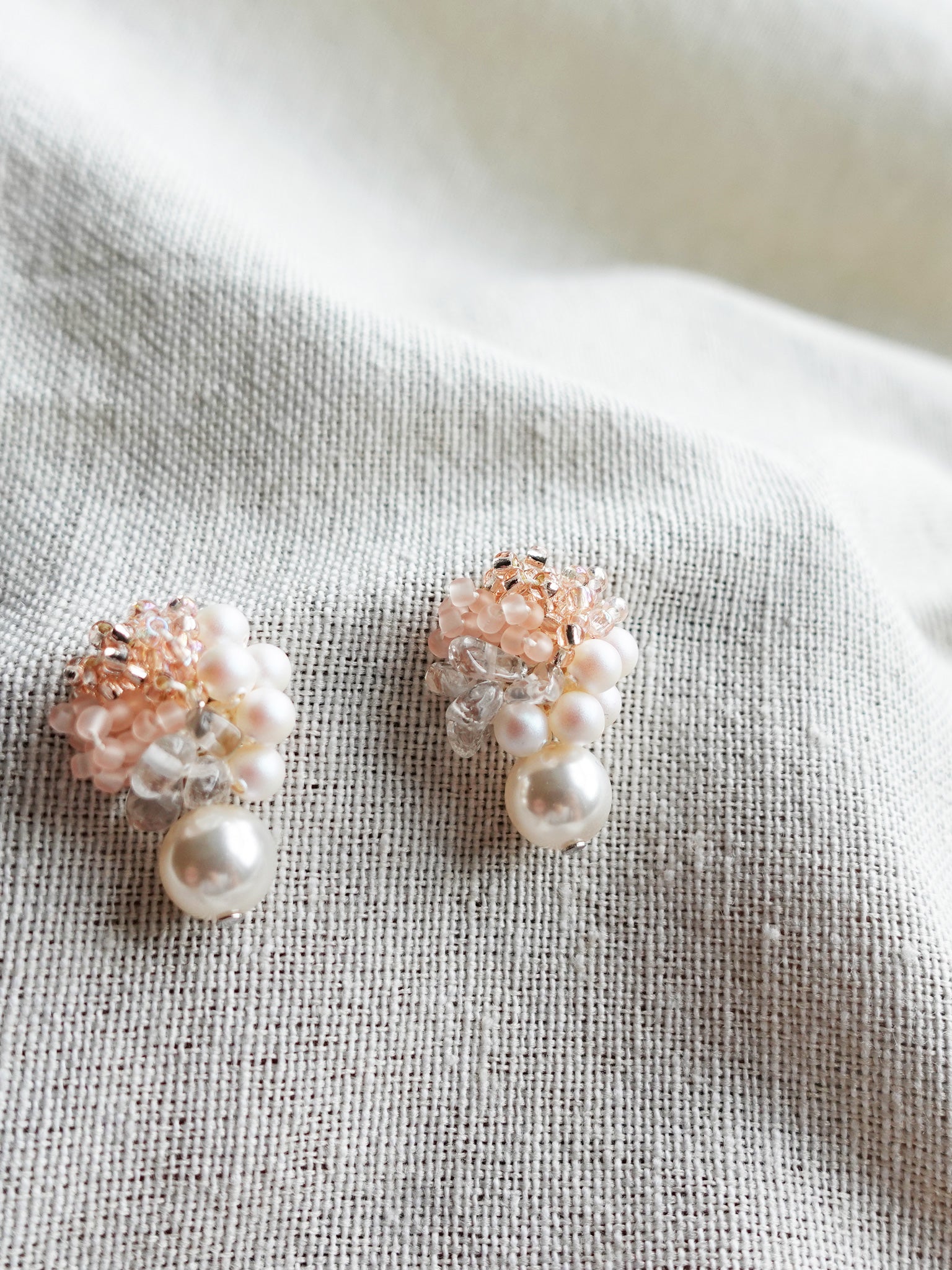 Anastasia Mariota Drop Earrings in Pink Right 1