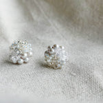 Anastasia Stud Earrings in Grey Front
