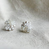 Anastasia Stud Earrings in Grey Front