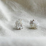 Anastasia Stud Earrings in Grey Side