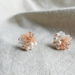 Anastasia Stud Earrings in Pink Left