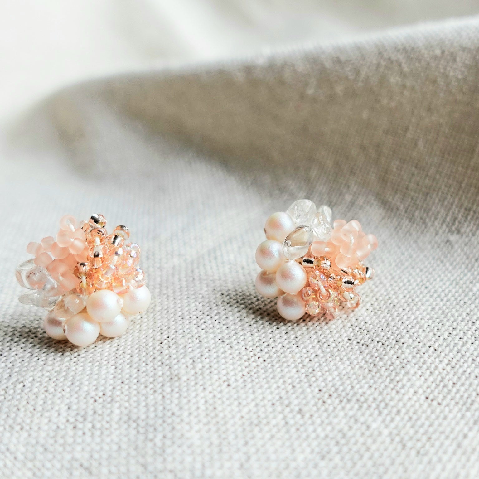 Anastasia Stud Earrings in Pink Right