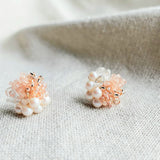 Anastasia Stud Earrings in Pink Right