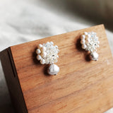 Andelle Lilith Earrings in Grey Display Left