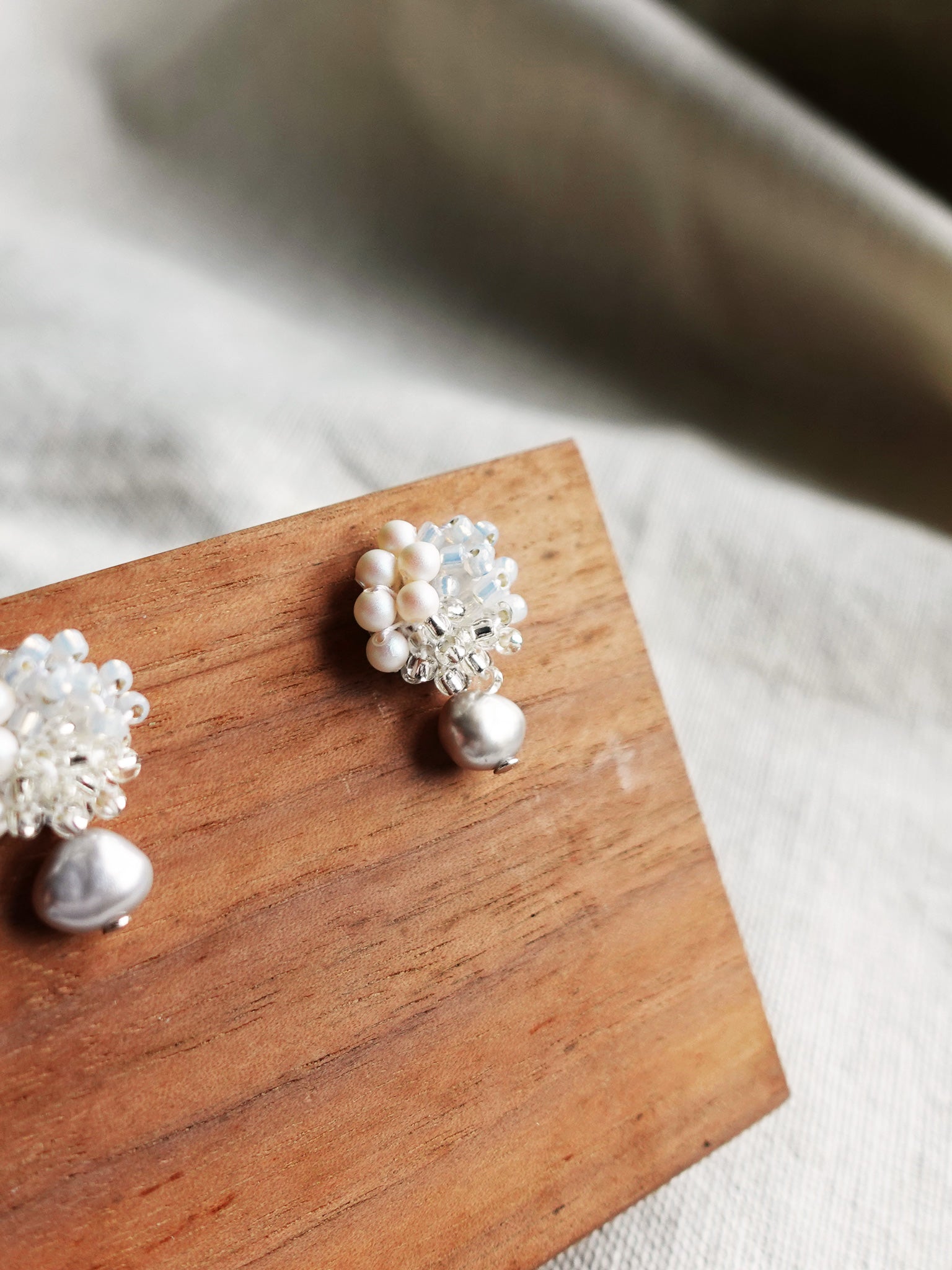 Andelle Lilith Earrings in Grey Display Right Side