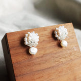 Andelle Lilith Earrings in White Display