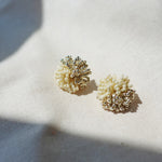 Anemone Stud Earrings in Milk White Left