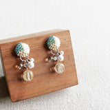 Arcadia Trio Earrings in Ocean Green Display