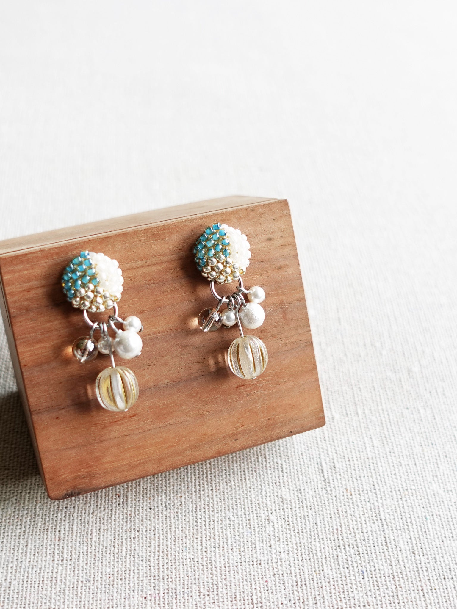 Arcadia Trio Earrings in Ocean Green Display