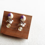 Arcadia Trio Earrings in Royal Purple Display Right