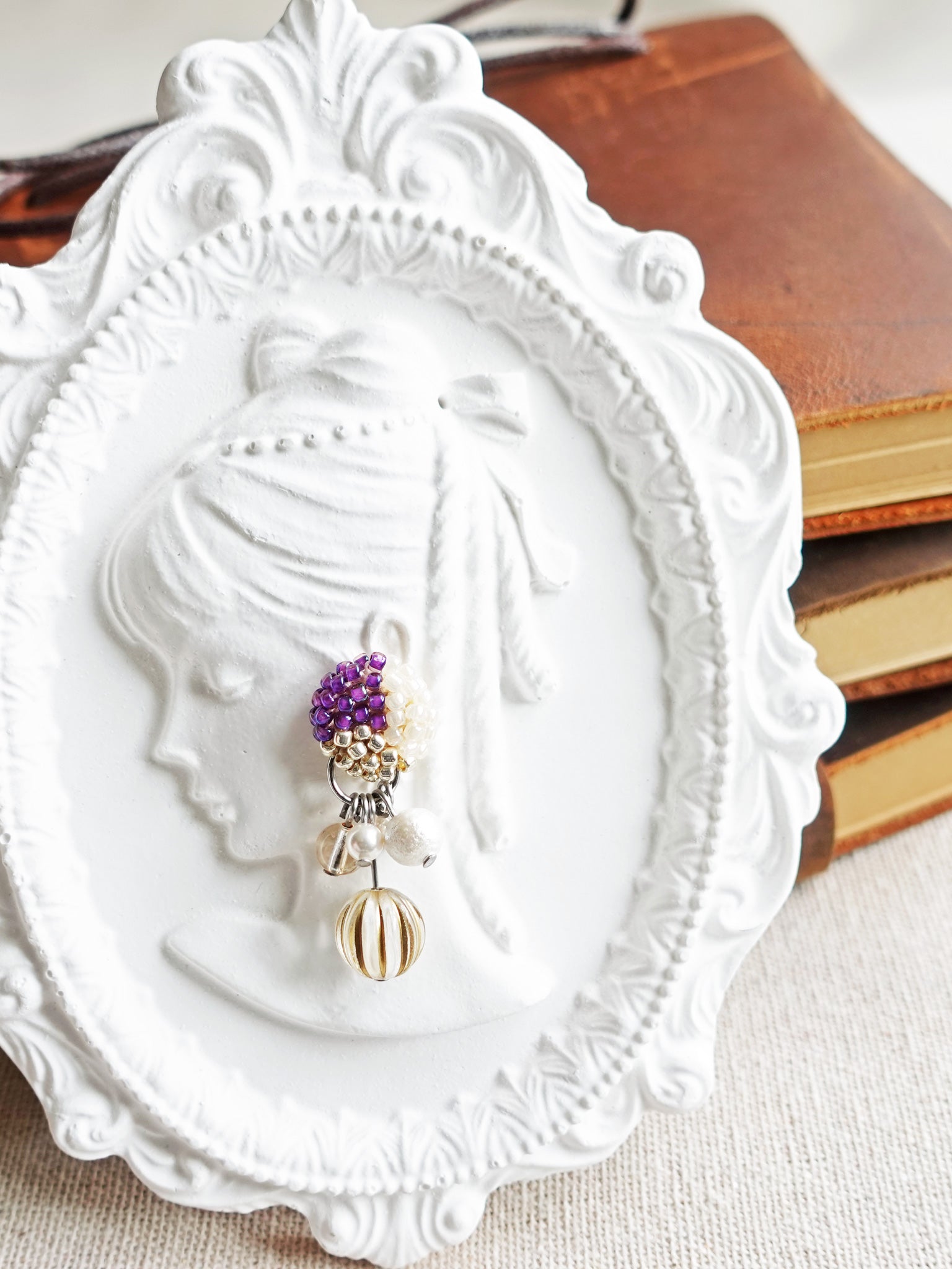 Arcadia Trio Earrings in Royal Purple Girl