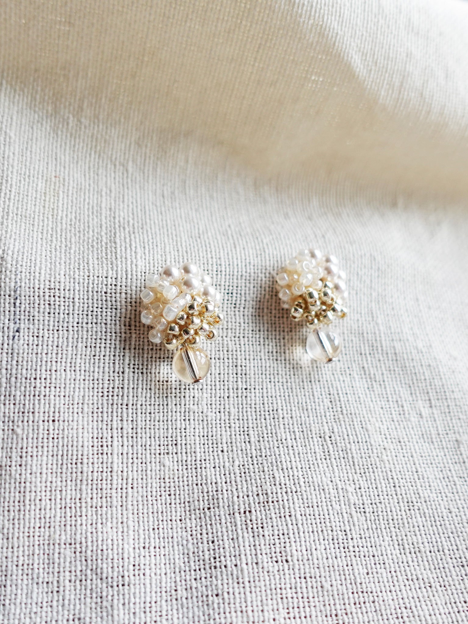 Ariana Auroriel Earrings in Ivory Front