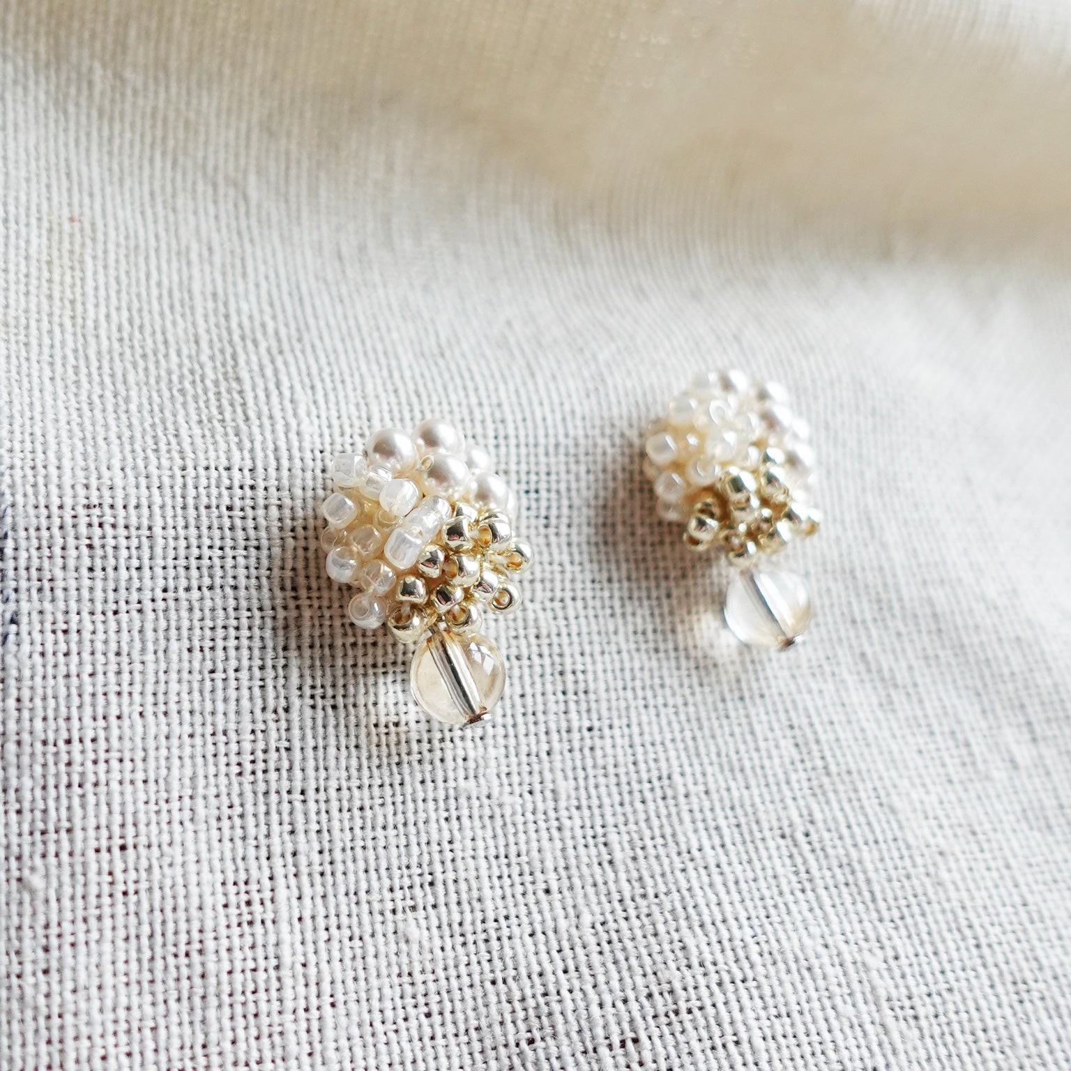 Ariana Auroriel Earrings in Ivory Left