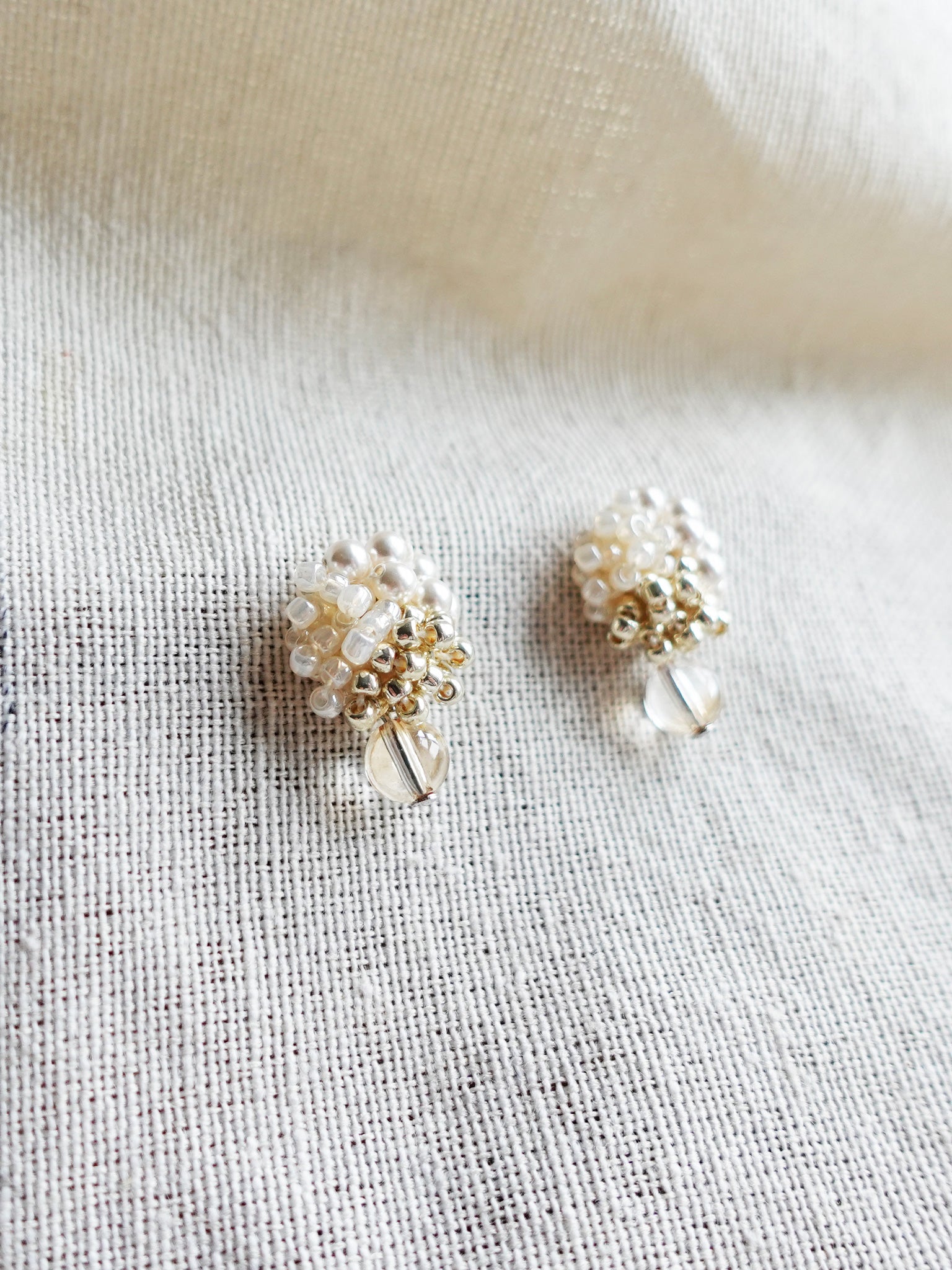 Ariana Auroriel Earrings in Ivory Left