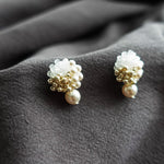 Ariana Mariota Earrings in Cloud White Left