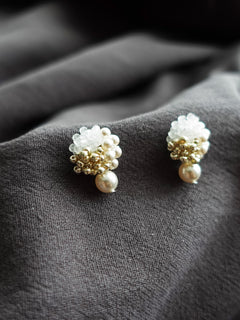 Ariana Mariota Earrings in Cloud White Left