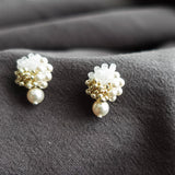 Ariana Mariota Earrings in Cloud White Right