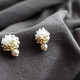 Ariana Mariota Earrings in Cloud White Side