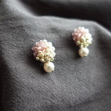 Ariana Mariota Earrings in Mauve Purple Left