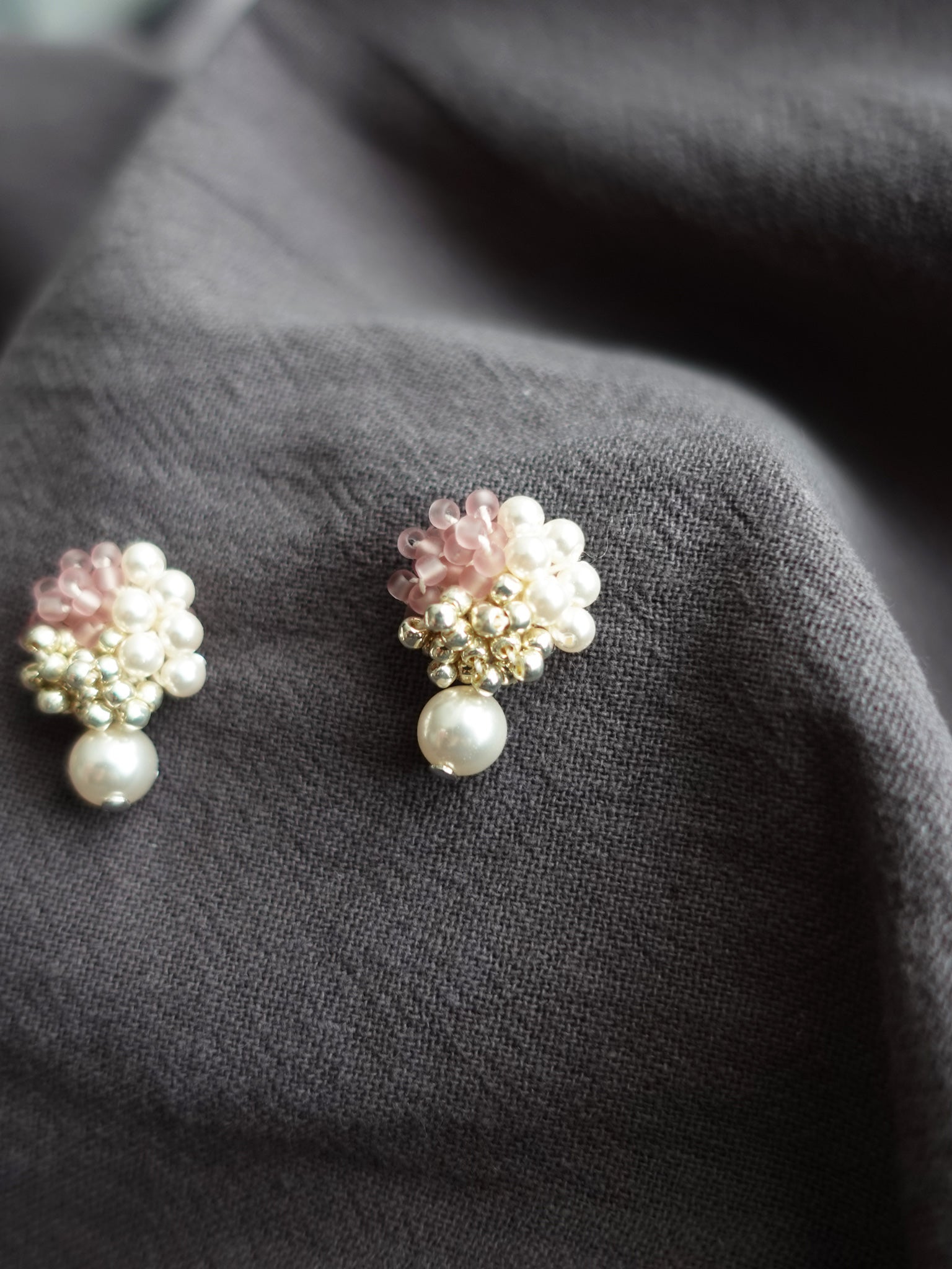 Ariana Mariota Earrings in Mauve Purple Right