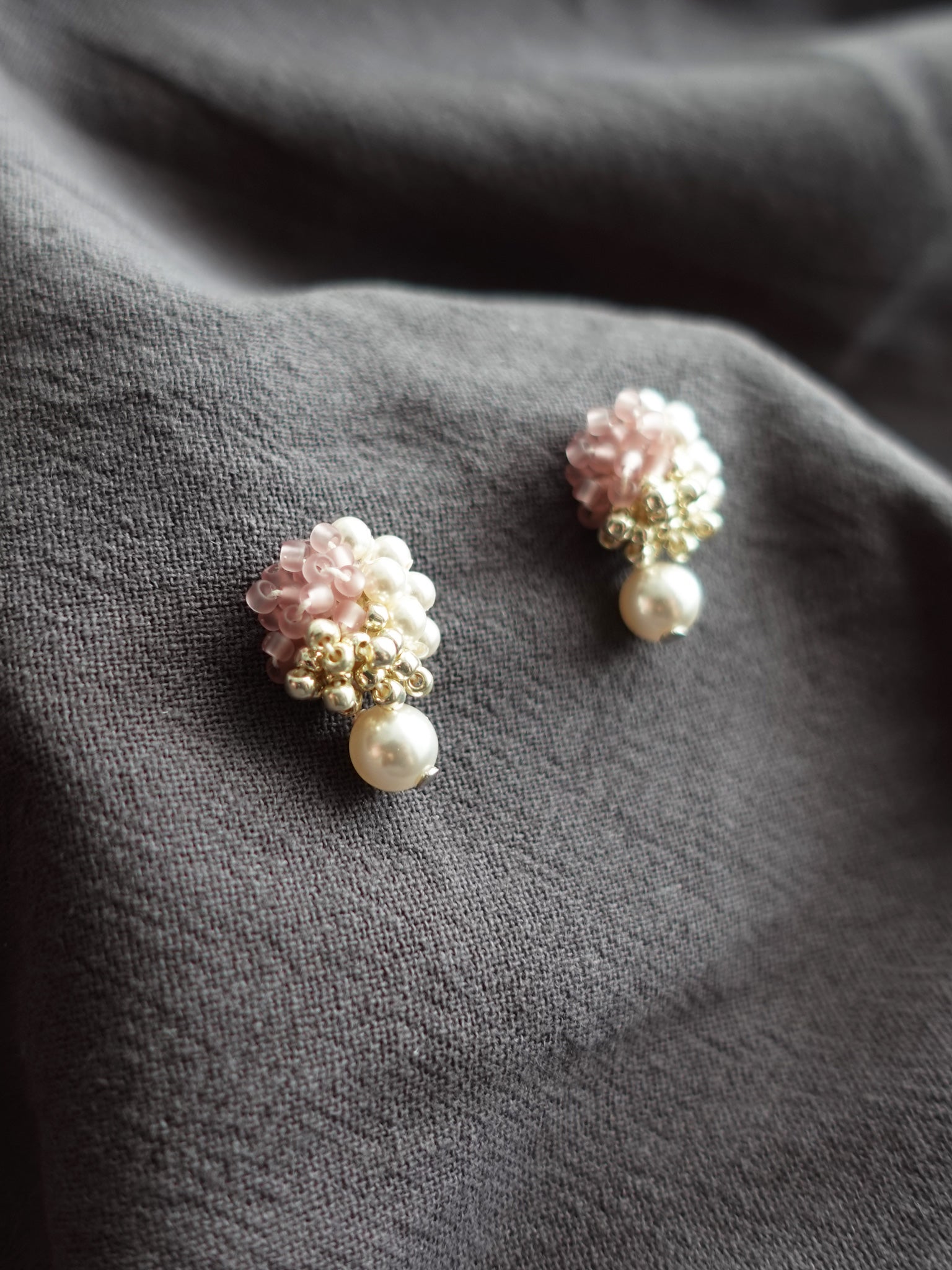 Ariana Mariota Earrings in Mauve Purple Side