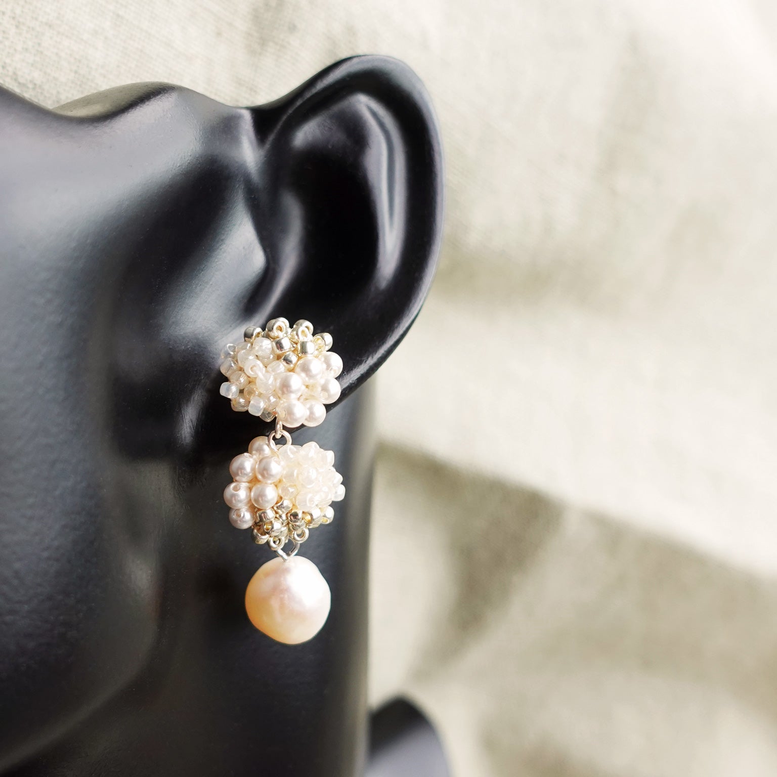 Ariana Richele Earrings in Ivory Bust