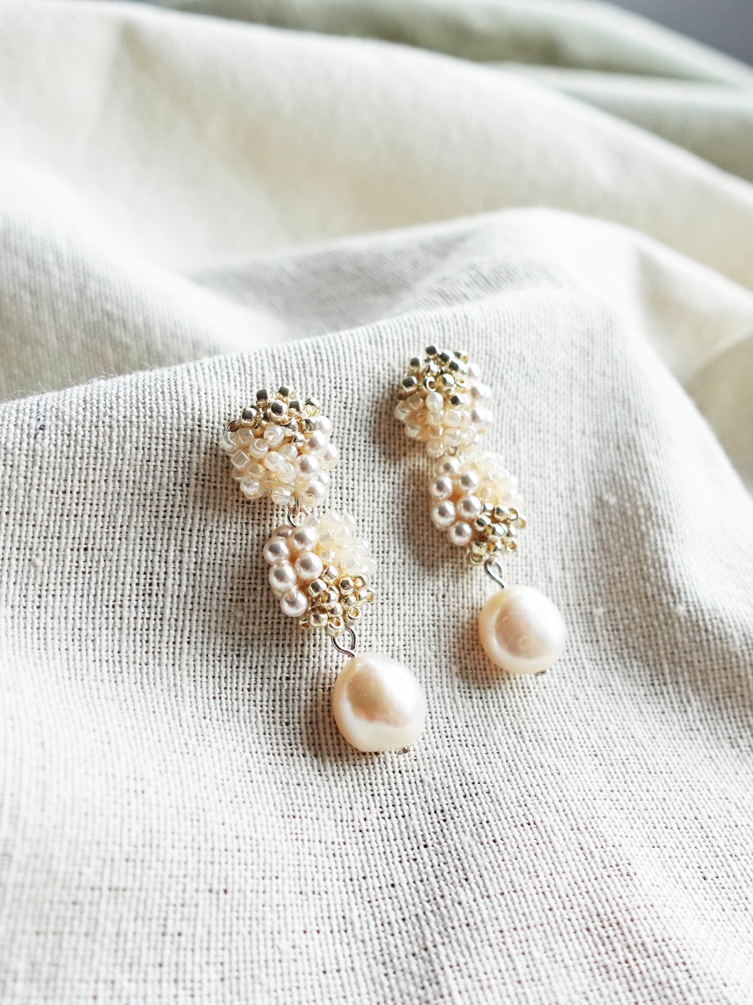Ariana Richele Earrings in Ivory Left