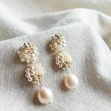 Ariana Richele Earrings in Ivory Right Side