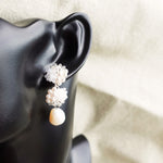 Ariana Richele Earrings in White Bust