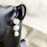Ariana Richele Earrings in White Bust