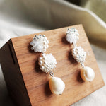 Ariana Richele Earrings in White Display Side