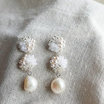 Ariana Richele Earrings in White Front Right