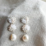 Ariana Richele Earrings in White Front Right
