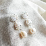 Ariana Richele Earrings in White Left