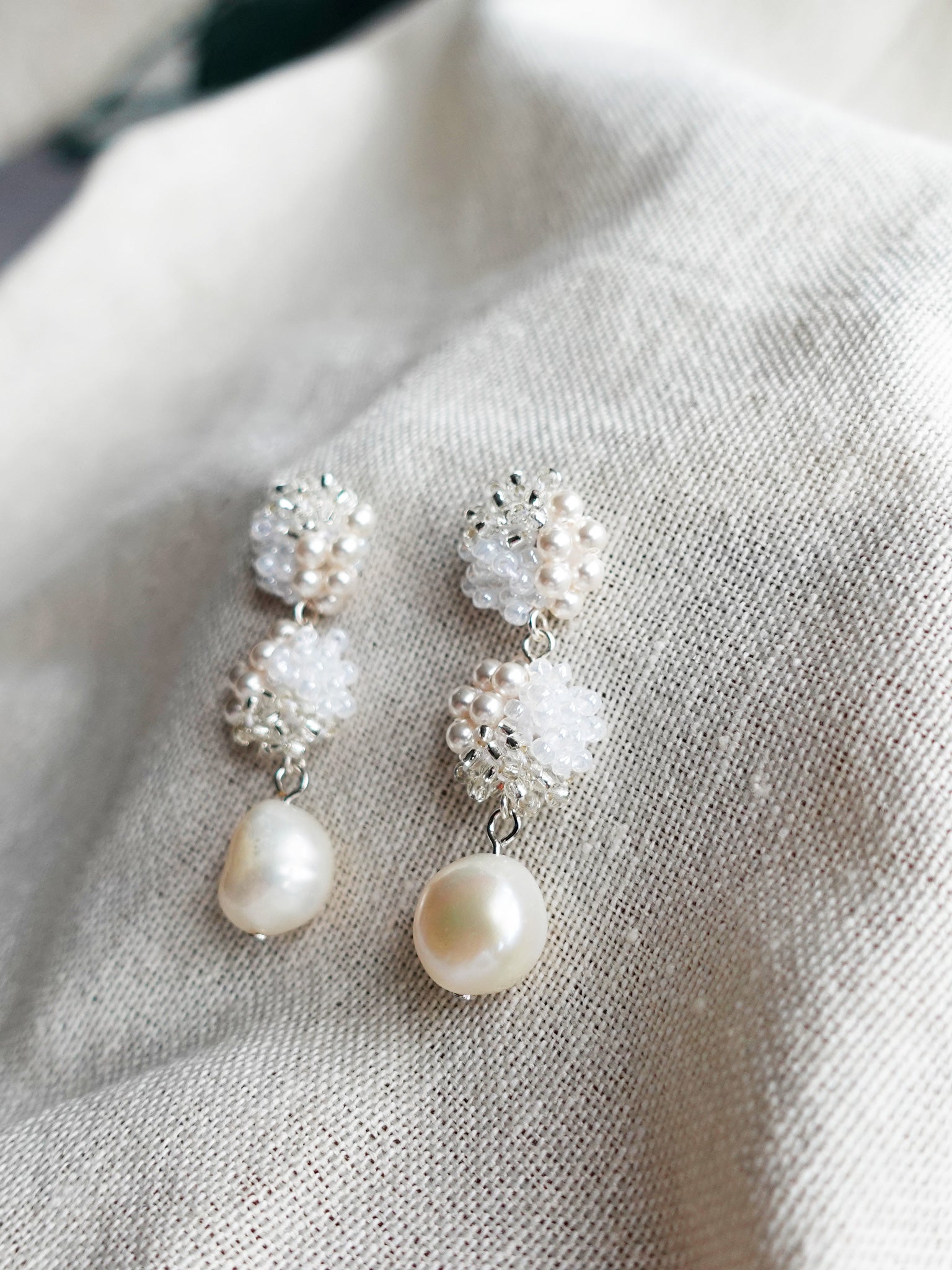 Ariana Richele Earrings in White Right