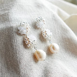 Ariana Richele Earrings in White Side